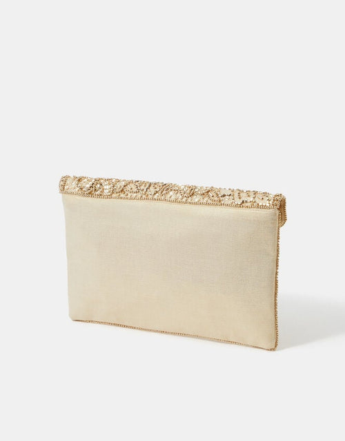 Floral Embellished Envelope Clutch Bag